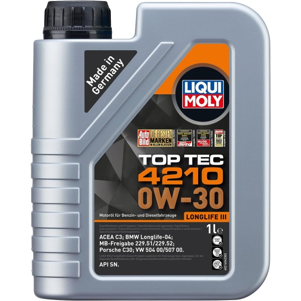 Ulei Motor Liqui Moly Top Tec 4210 Bmw LL-04 MB 229.51/52 VW 504/507.00 0W-30 1L 21604